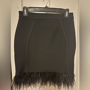 Nasty Gal Black Feather Skirt!